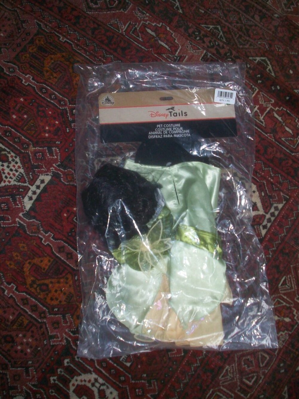 Disney Tails A Pet Collection Princess Tiana Pet Costume M 2-Pieces Dress & Wig